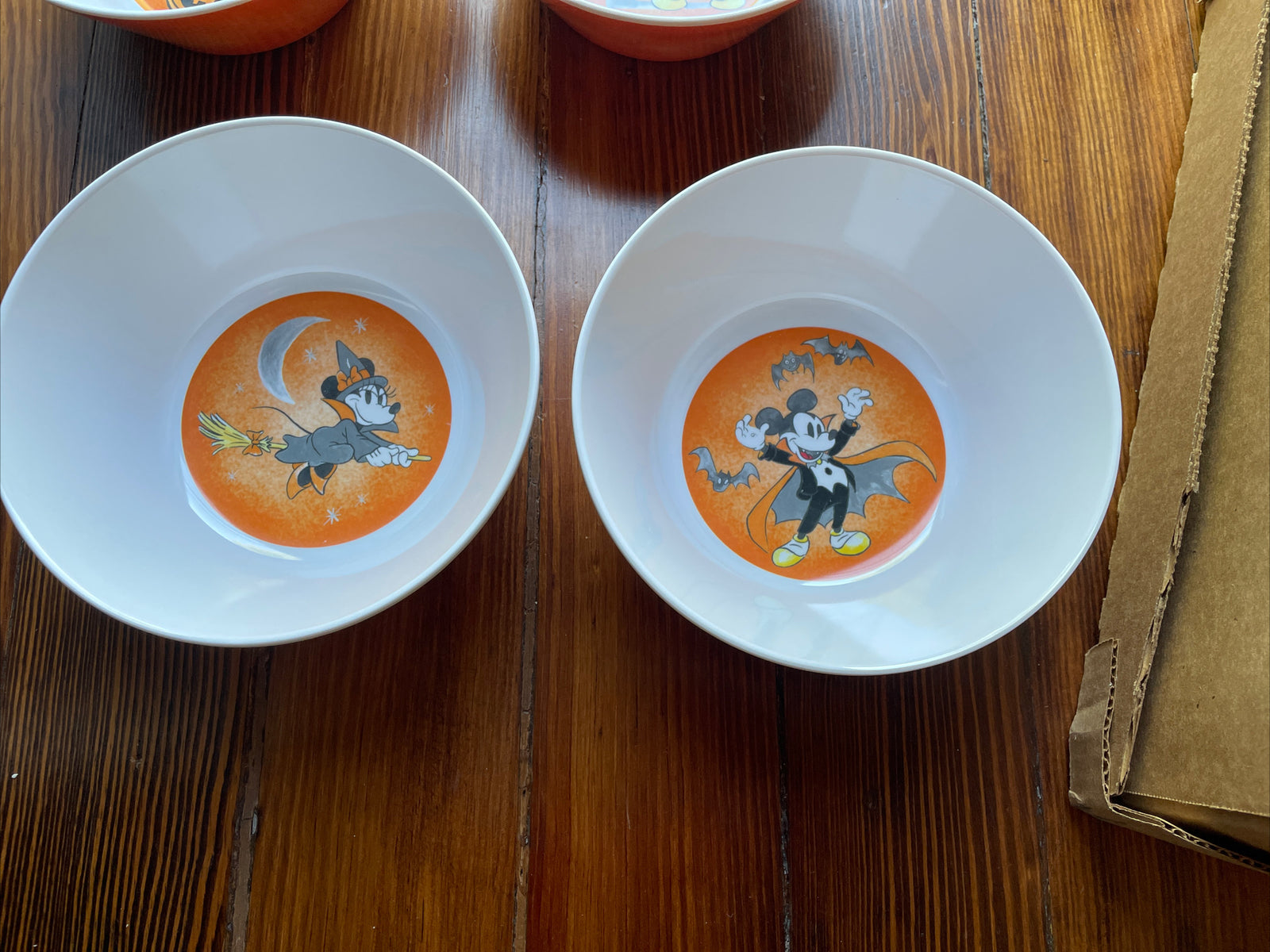 Disney Pottery Barn Mickey Mouse holiday Bowl Halloween party school kid SET 4 ]