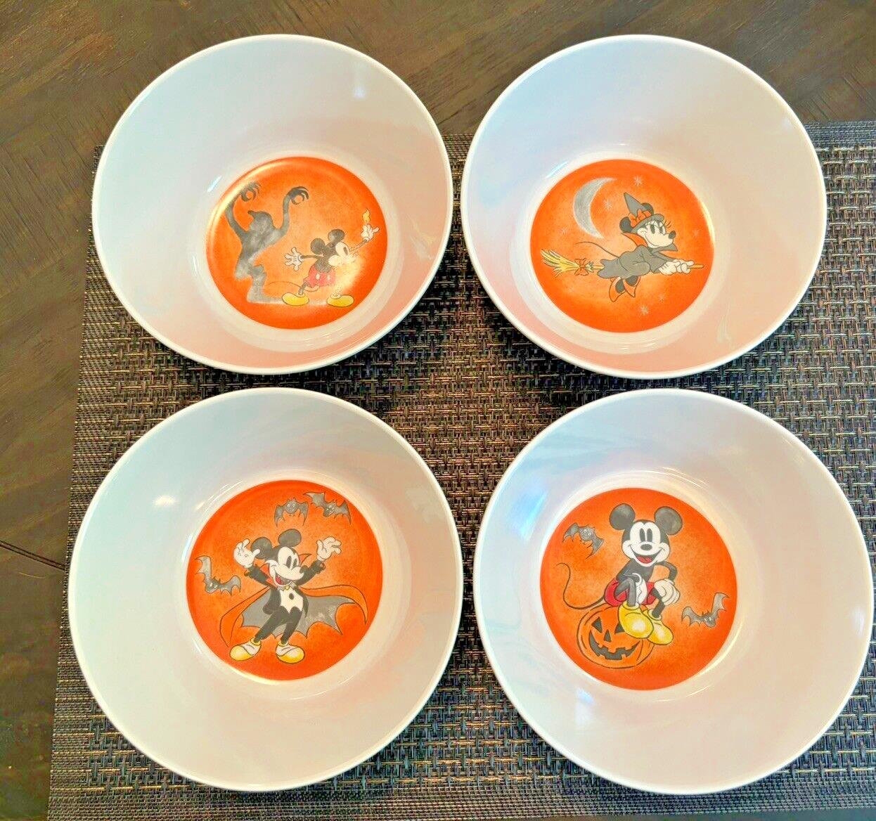 Disney Pottery Barn Mickey Mouse holiday Bowl Halloween party school kid SET 4 ]