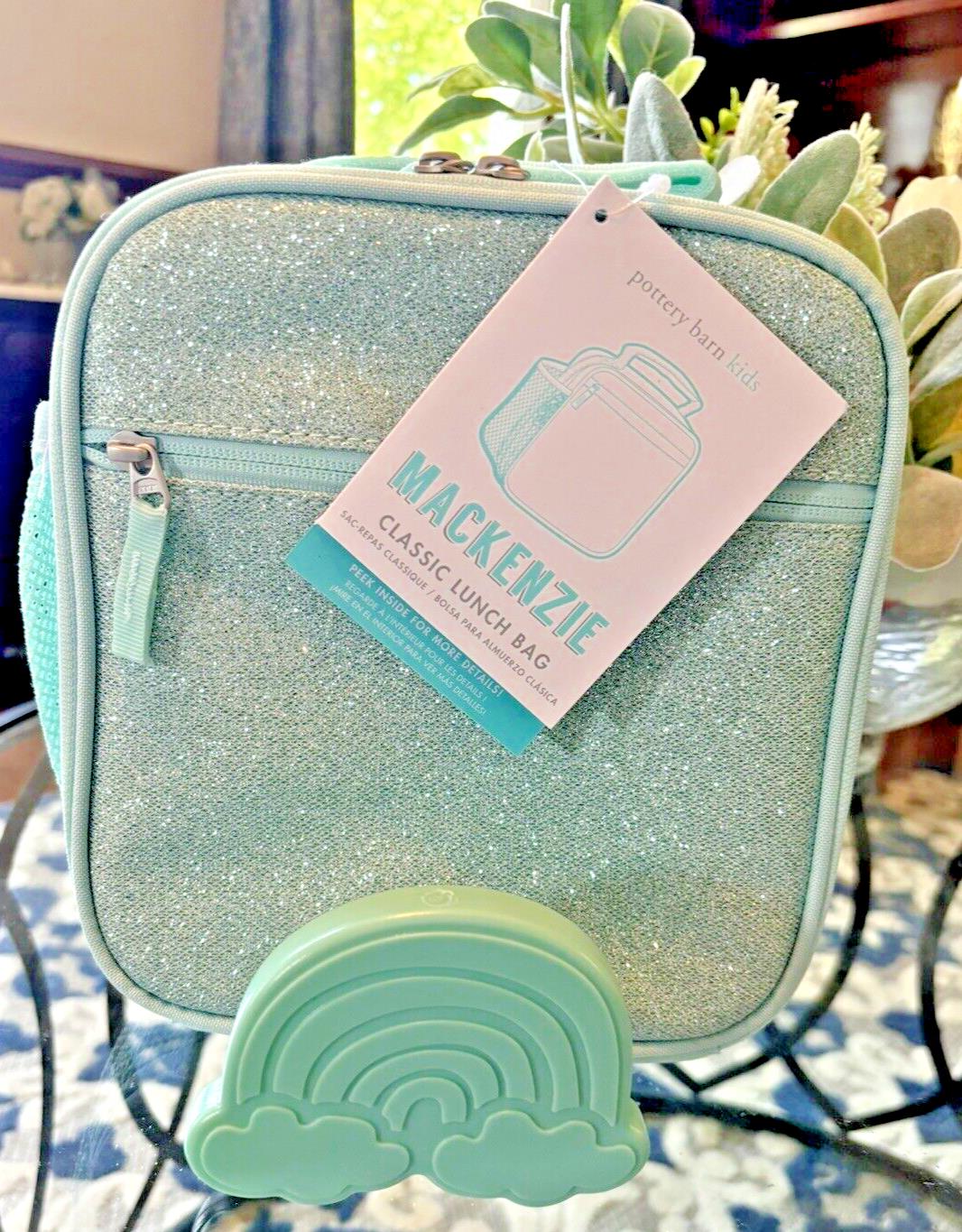 Pottery Barn School Glitter Backpack Disney+LUNCH BOX+ Rainbow ICE girl TRAVEL .
