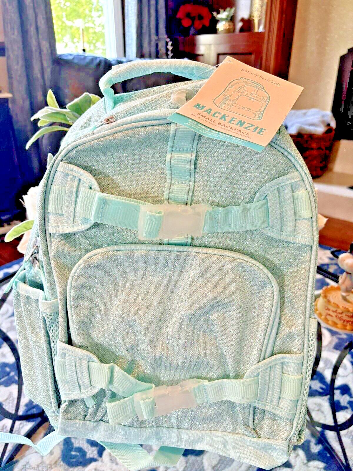 Pottery Barn School Glitter Backpack Disney+LUNCH BOX+ Rainbow ICE girl TRAVEL .