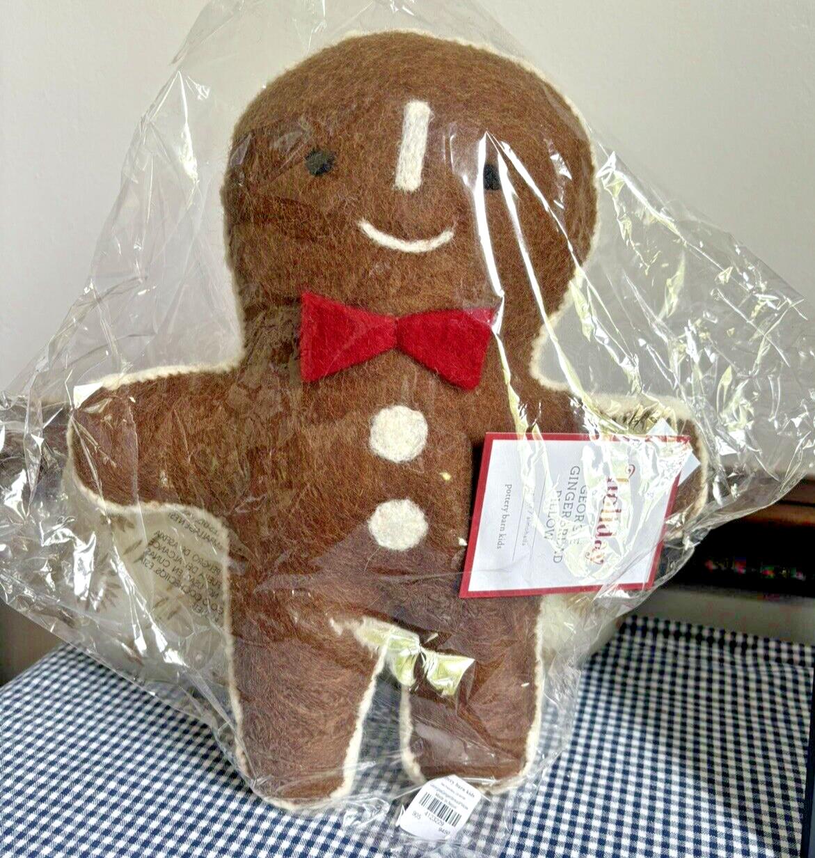 Pottery Barn Christmas Holiday Gingerbread bed pillow gift Birthday Disney kid \