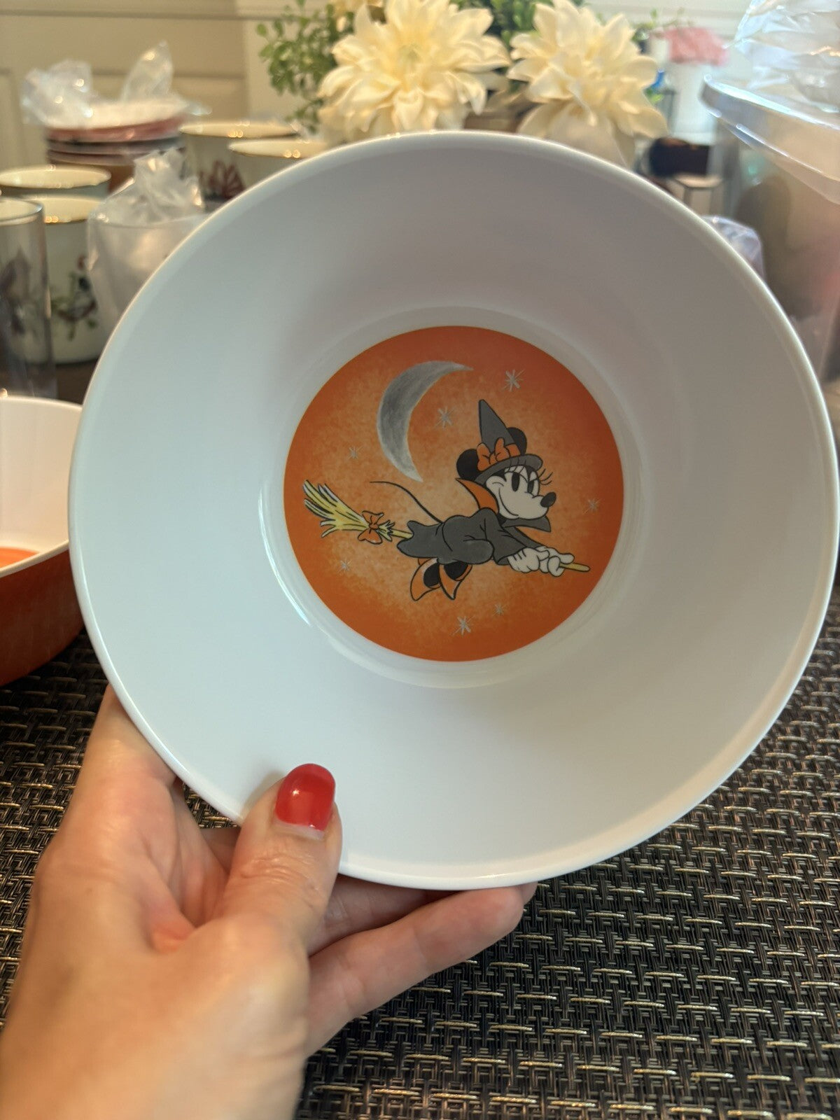 Disney Pottery Barn Mickey Mouse holiday Bowl Halloween party school kid SET 4 ]