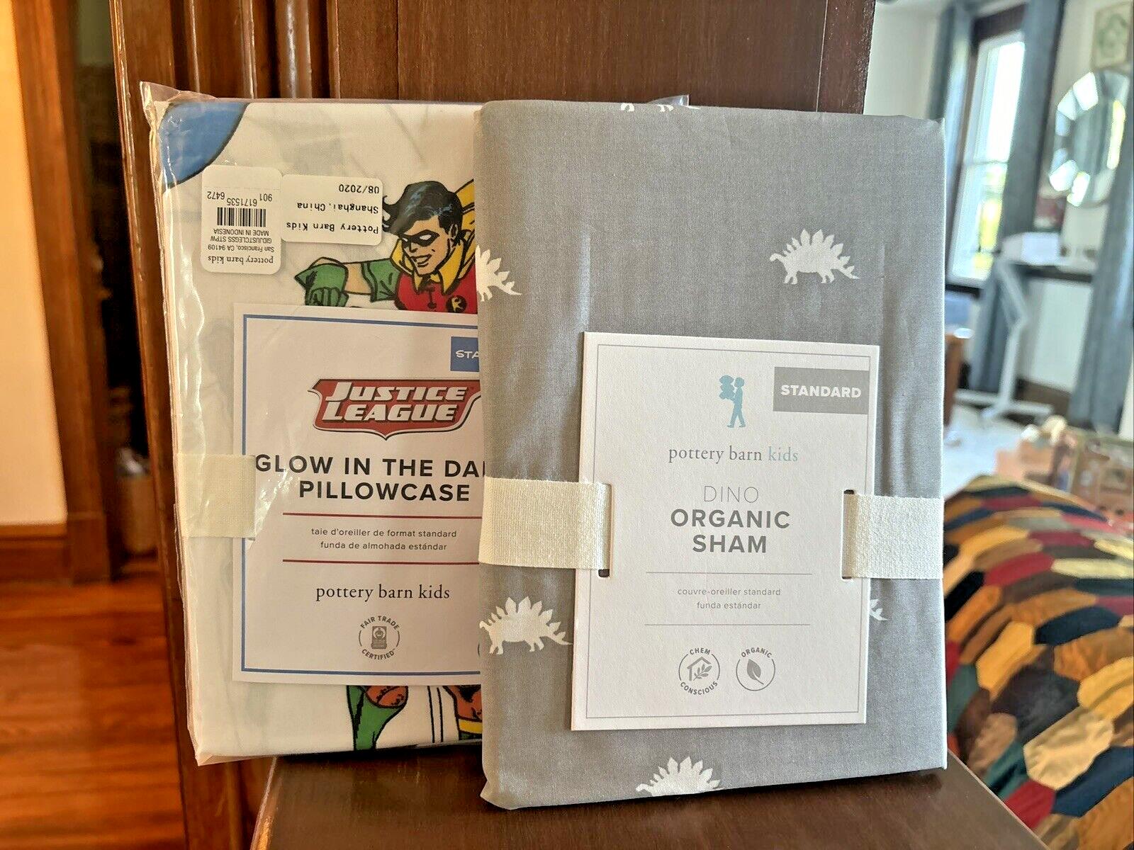 Pottery barn Marvel Superman justice batman Dinosaur holiday bed gift SET 2 ??a