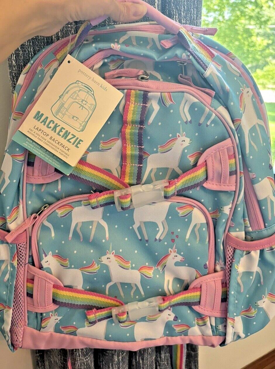 Pottery Barn school Disney LG BACKPACK Rainbow Unicorn Girl Travel Bag ??Heart n