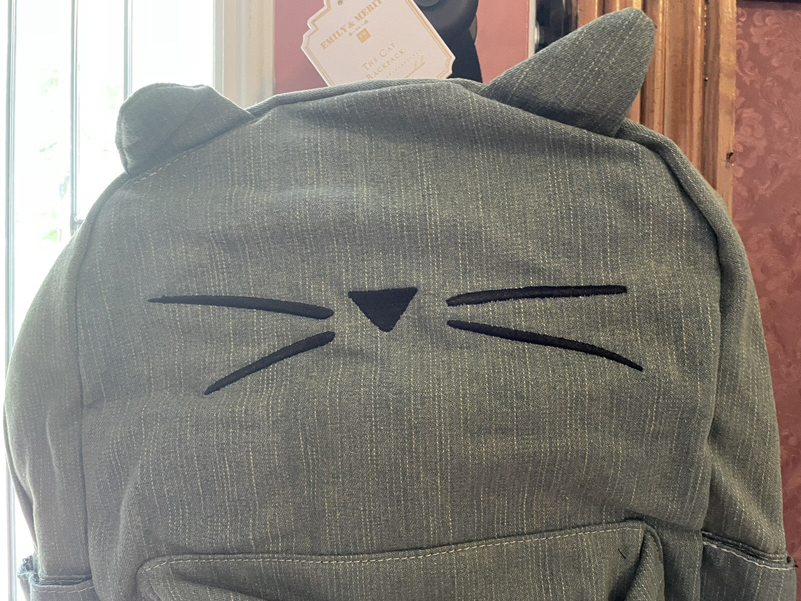 Pottery barn School BACKPACK LARGE cat rainbow ??  Travel girl Party gift
