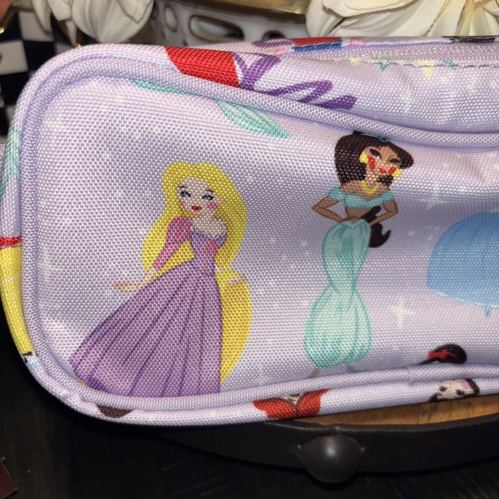 Pottery Barn school DISNEY Princess pencil bag Cinderella Belle Ariel pre k .