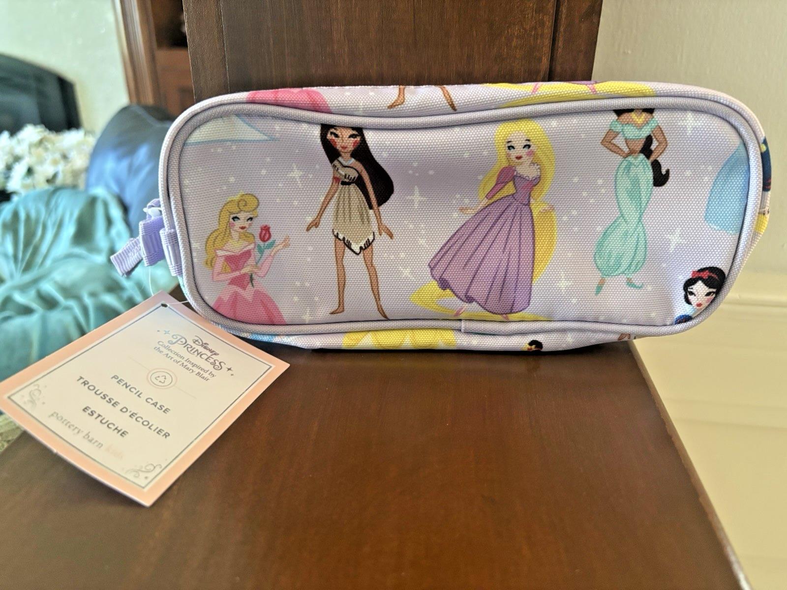 Pottery Barn school DISNEY Princess pencil bag Cinderella Belle Ariel pre k .