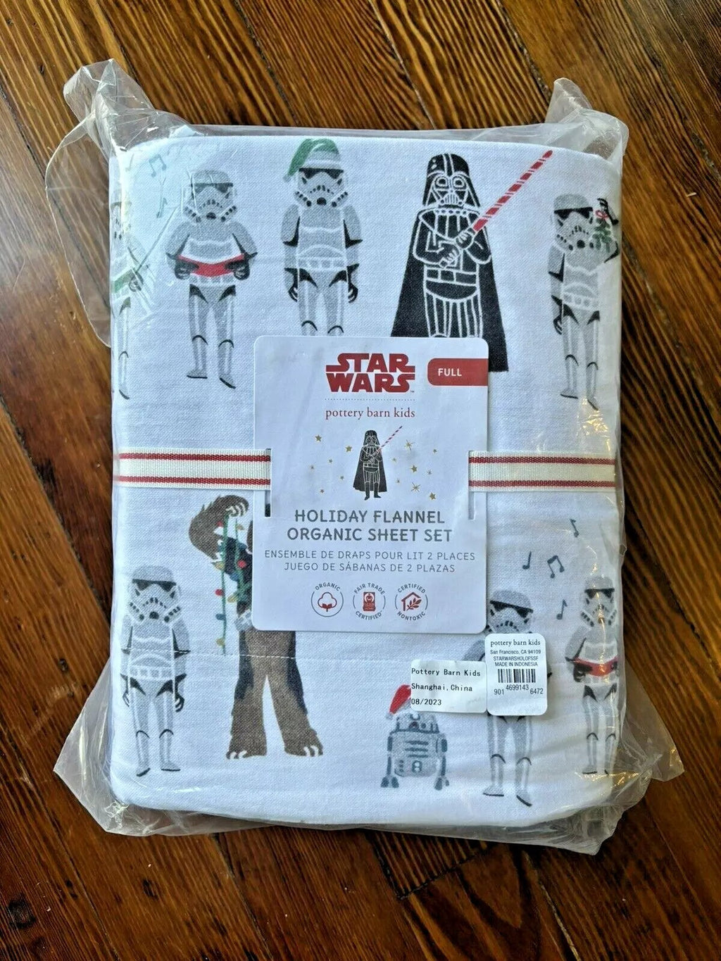 Pottery Barn Kids STAR WARS HOLIDAY FULL Sheet Set Christmas SCHOOL KID DISNEY ,