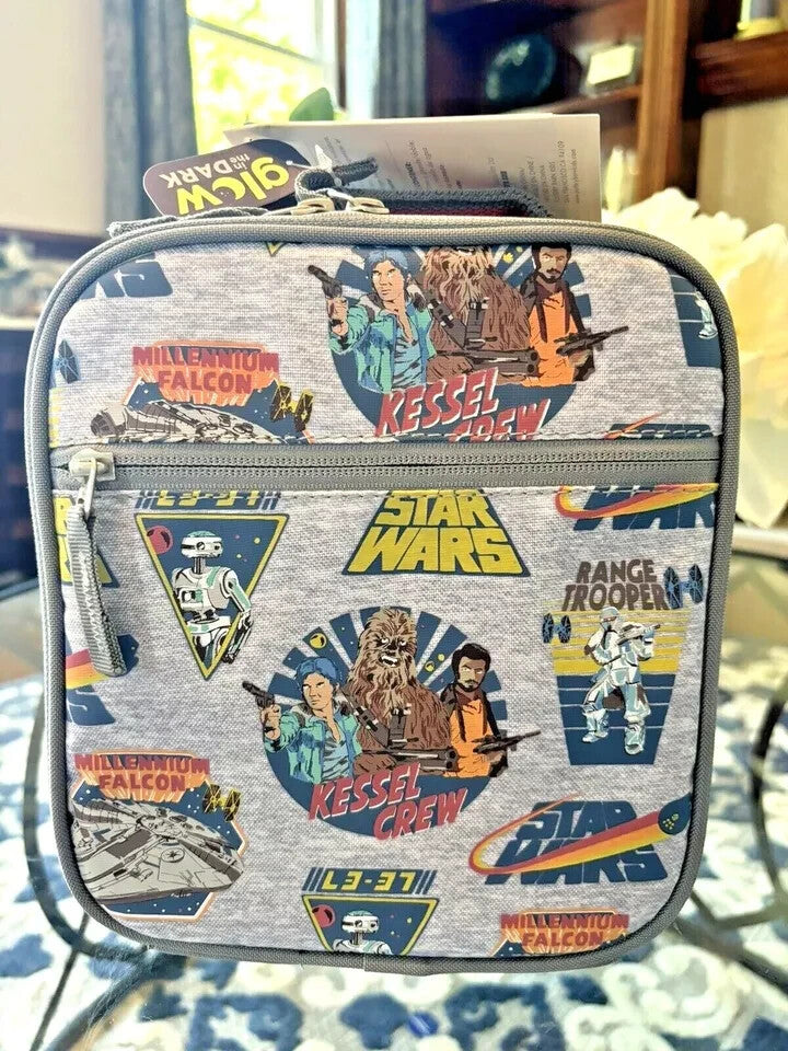 Pottery Barn School LUNCH BOX BAG Star Wars SOLO Disney space boy travel n
