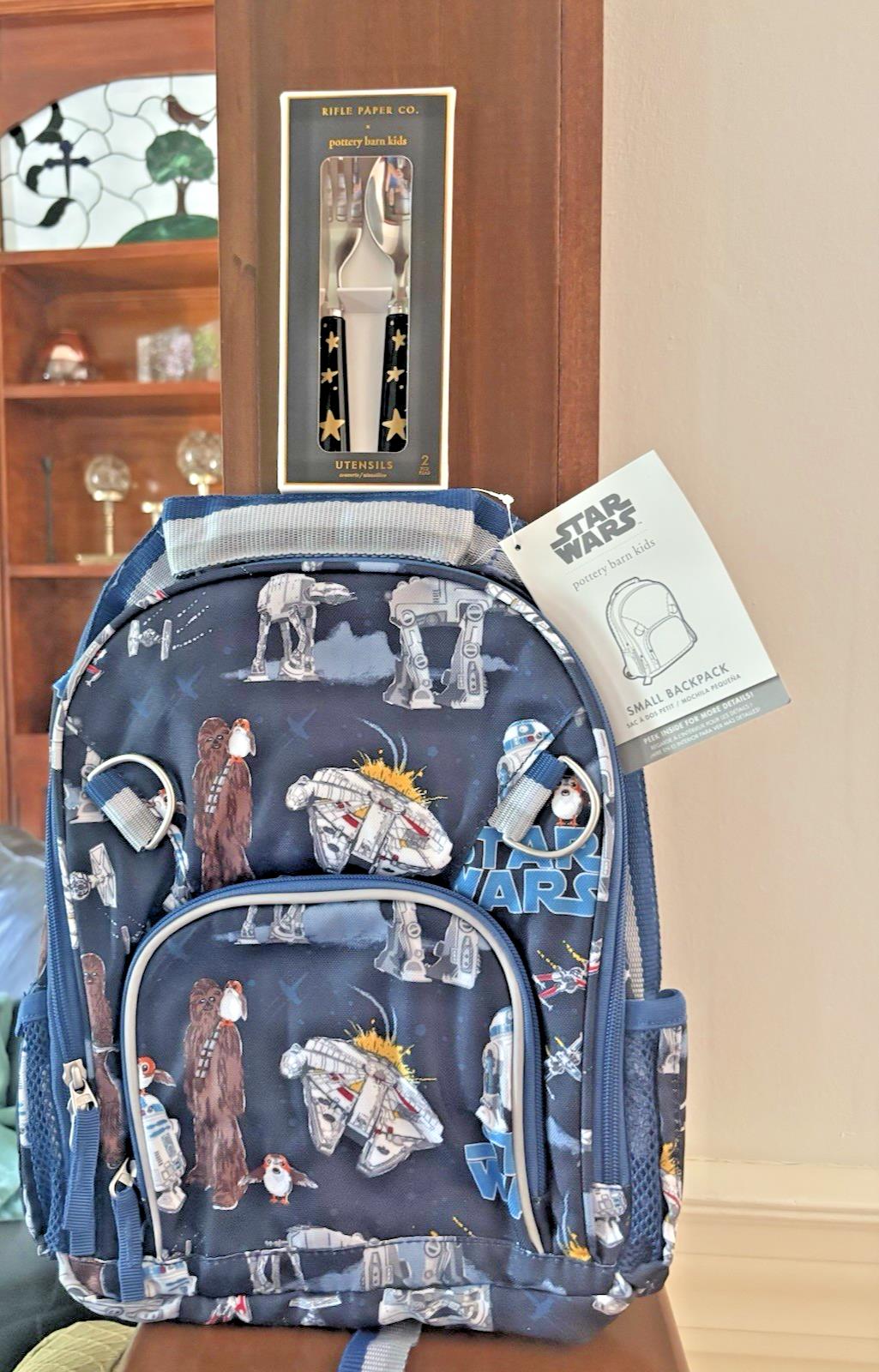 Pottery Barn school Disney STAR WARS BACKPACK Solo Travel space boy pre k Set n