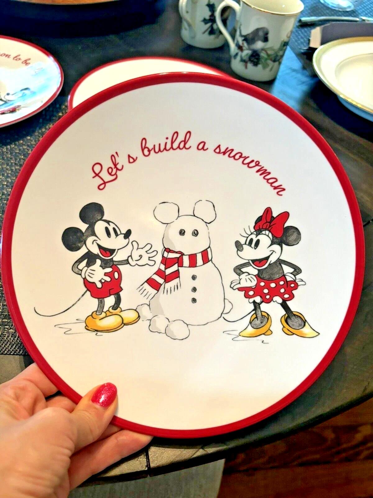 Pottery Barn Holiday Mickey Mouse Christmas Disney Dinner plate Kid party gift