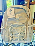 Pottery Barn LARGE Backpack Gear Up Ombre Glitter School silver Gold girl .