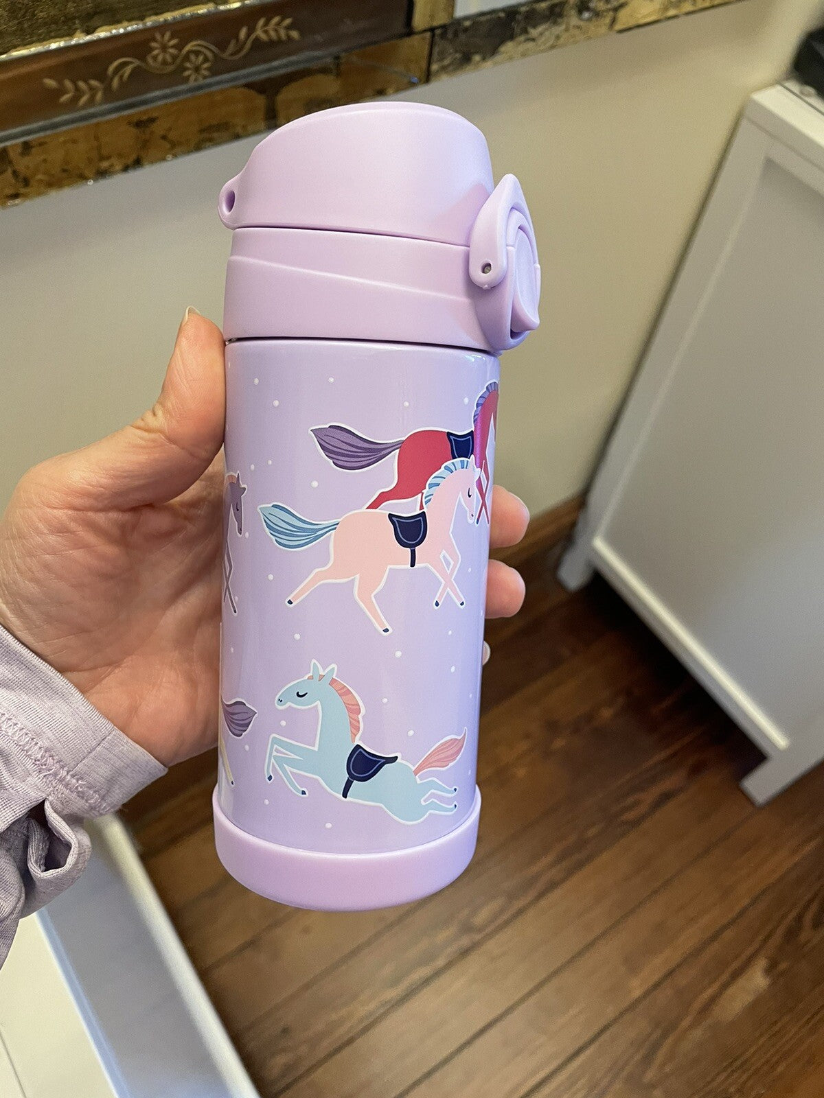 School Pottery Barn Disney horse unicorn WATER holiday girl pink pre k travel ]