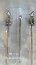 Pottery Barn TEddy Bear Cocktail Bar Gift holiday lodge party Birthday ??Set 4 '