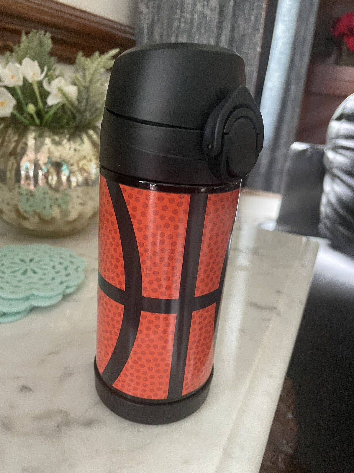 Pottery barn School NBA Basketball WATER BOTTLE sport birthday party gift boy .
