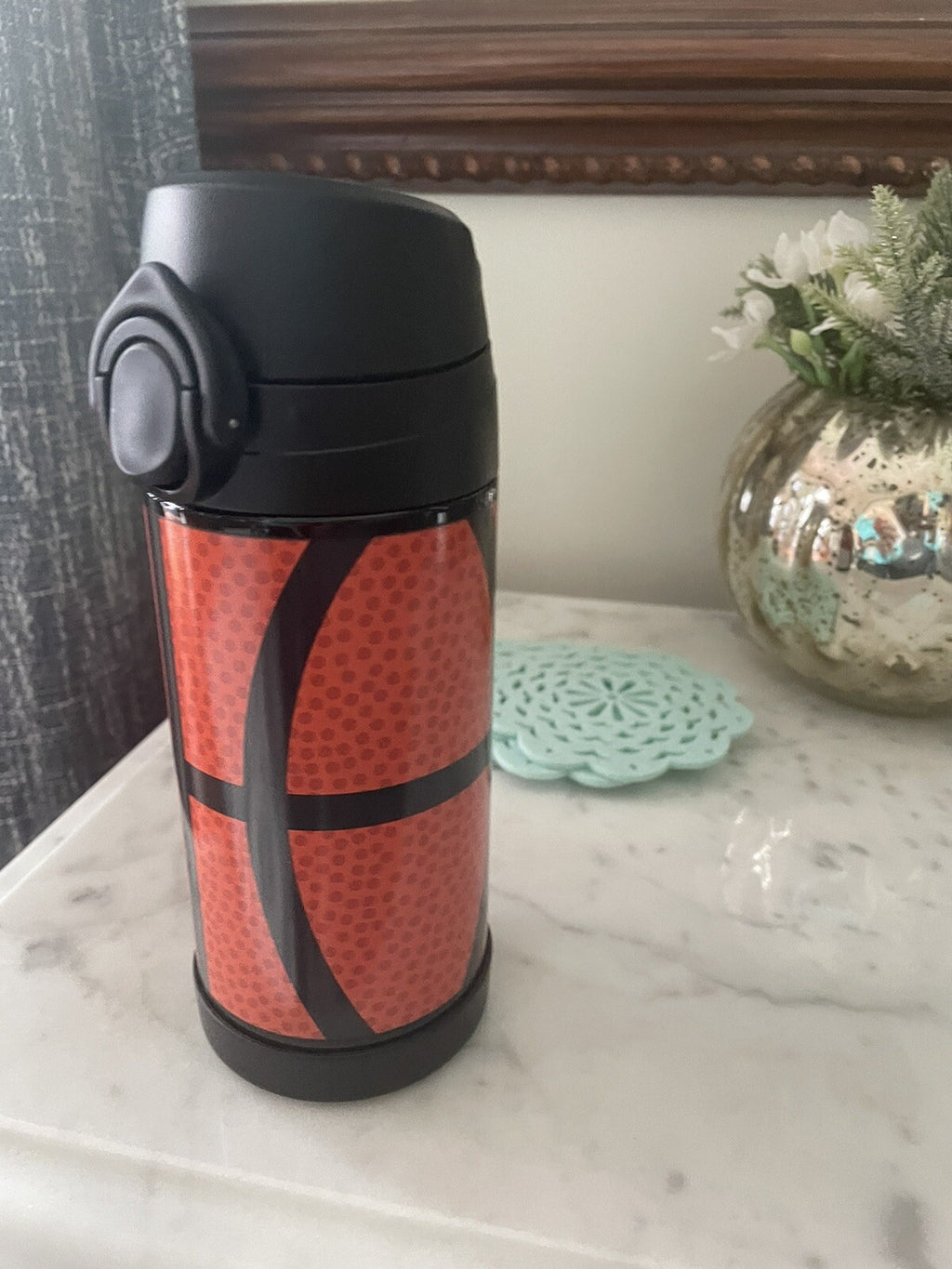 Pottery barn School NBA Basketball WATER BOTTLE sport birthday party gift boy .