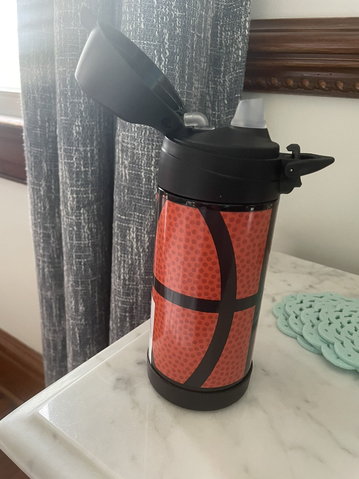 Pottery barn School NBA Basketball WATER BOTTLE sport birthday party gift boy .