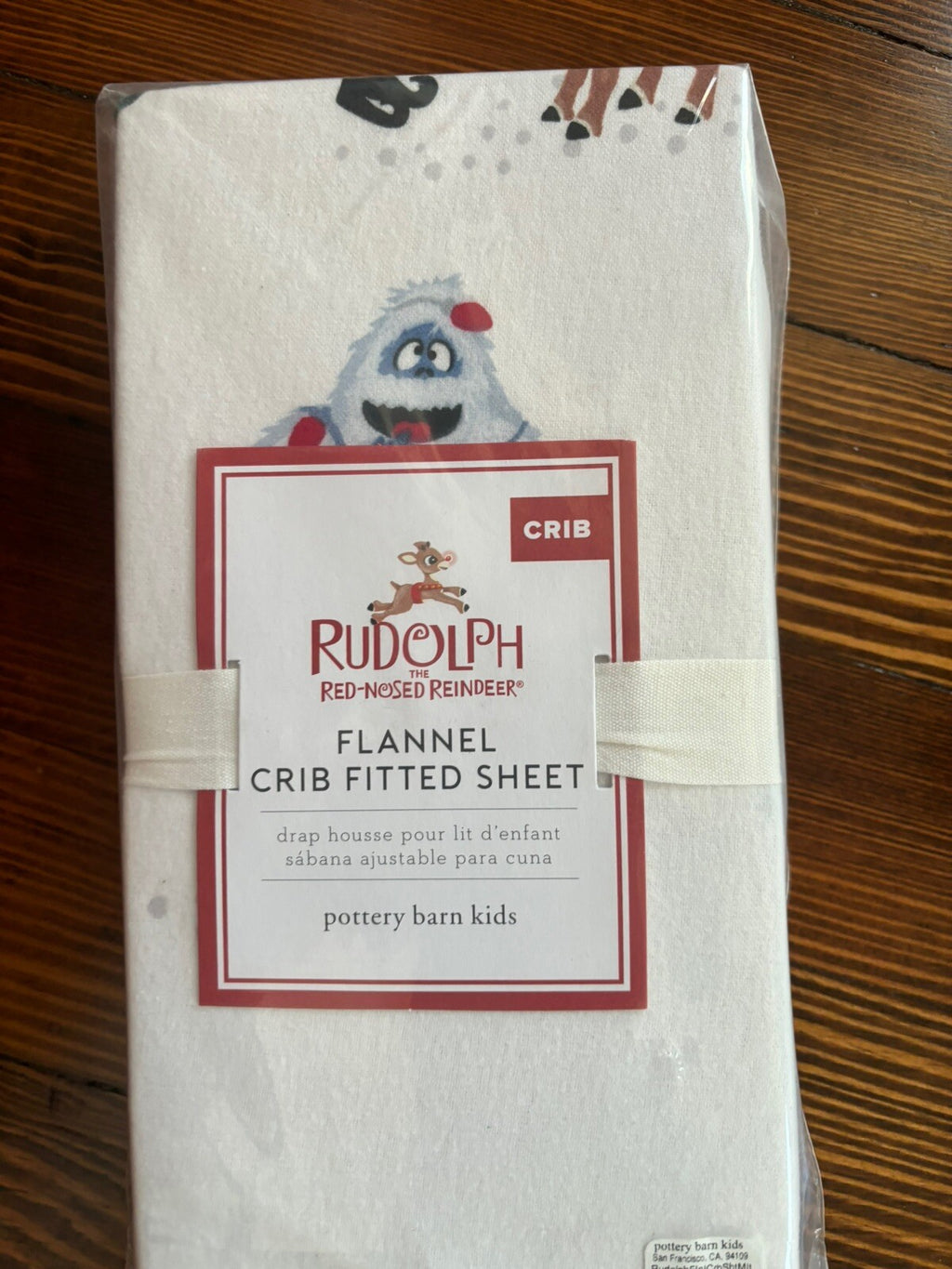 Pottery barn Holiday Christmas Rudolph Crib Toddler SHEET baby kid Disney gift '
