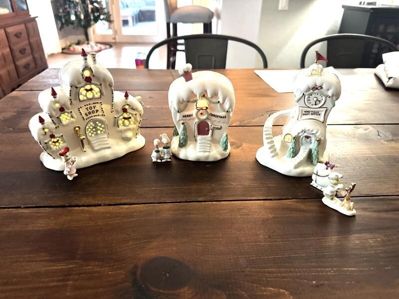 Lenox Holiday Grinch Stole Christmas Toy shop Dr Seuss figure Light kid gift '