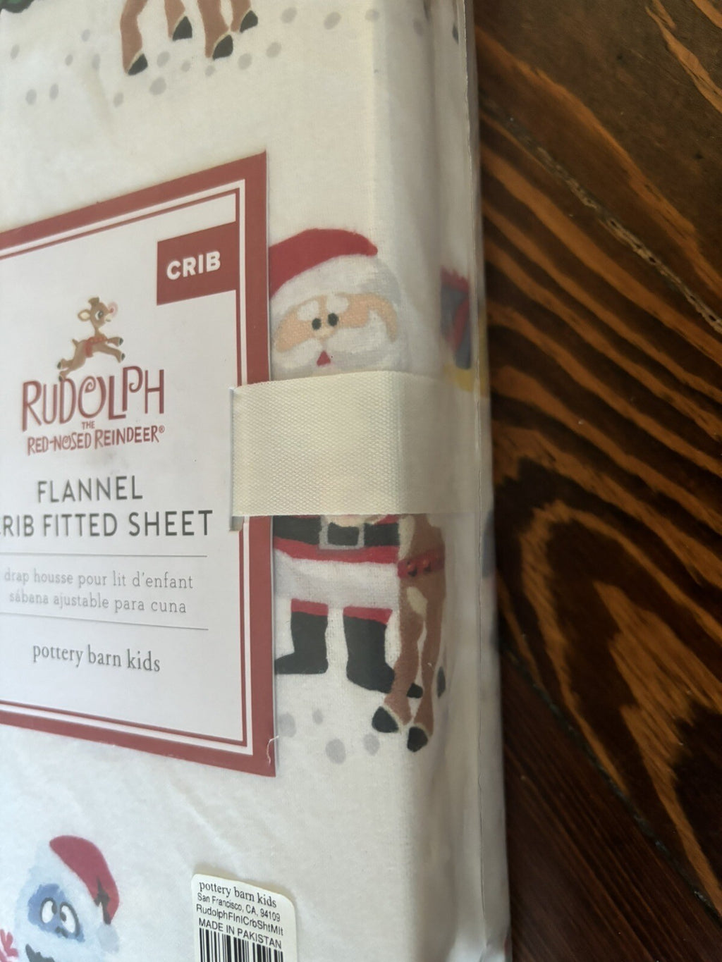 Pottery barn Holiday Christmas Rudolph Crib Toddler SHEET baby kid Disney gift '