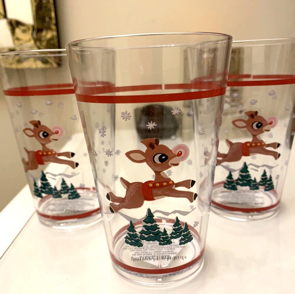 Pottery Barn Rudolph Reindeer Santa Christmas Tree holiday gift party SET 2 ]