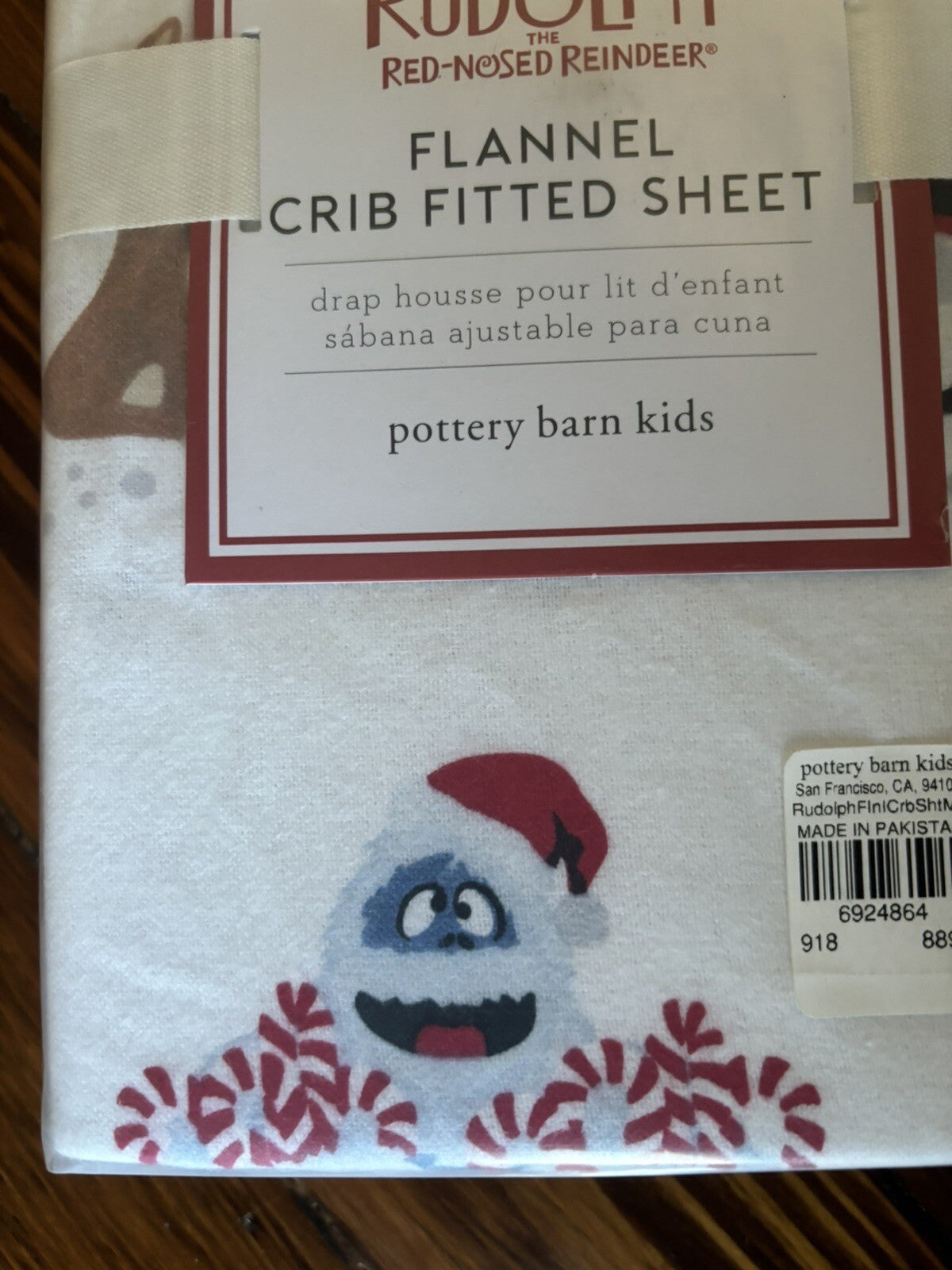 Pottery barn Holiday Christmas Rudolph Crib Toddler SHEET baby kid Disney gift '
