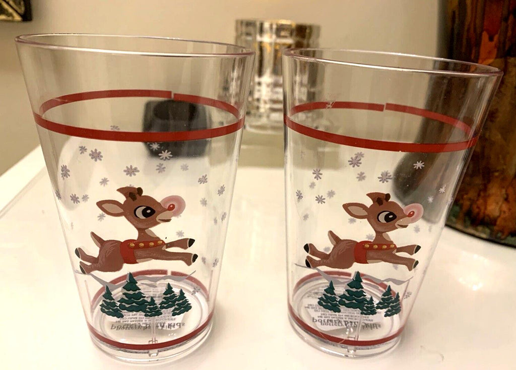 Pottery Barn Rudolph Reindeer Santa Christmas Tree holiday gift party SET 2 ]