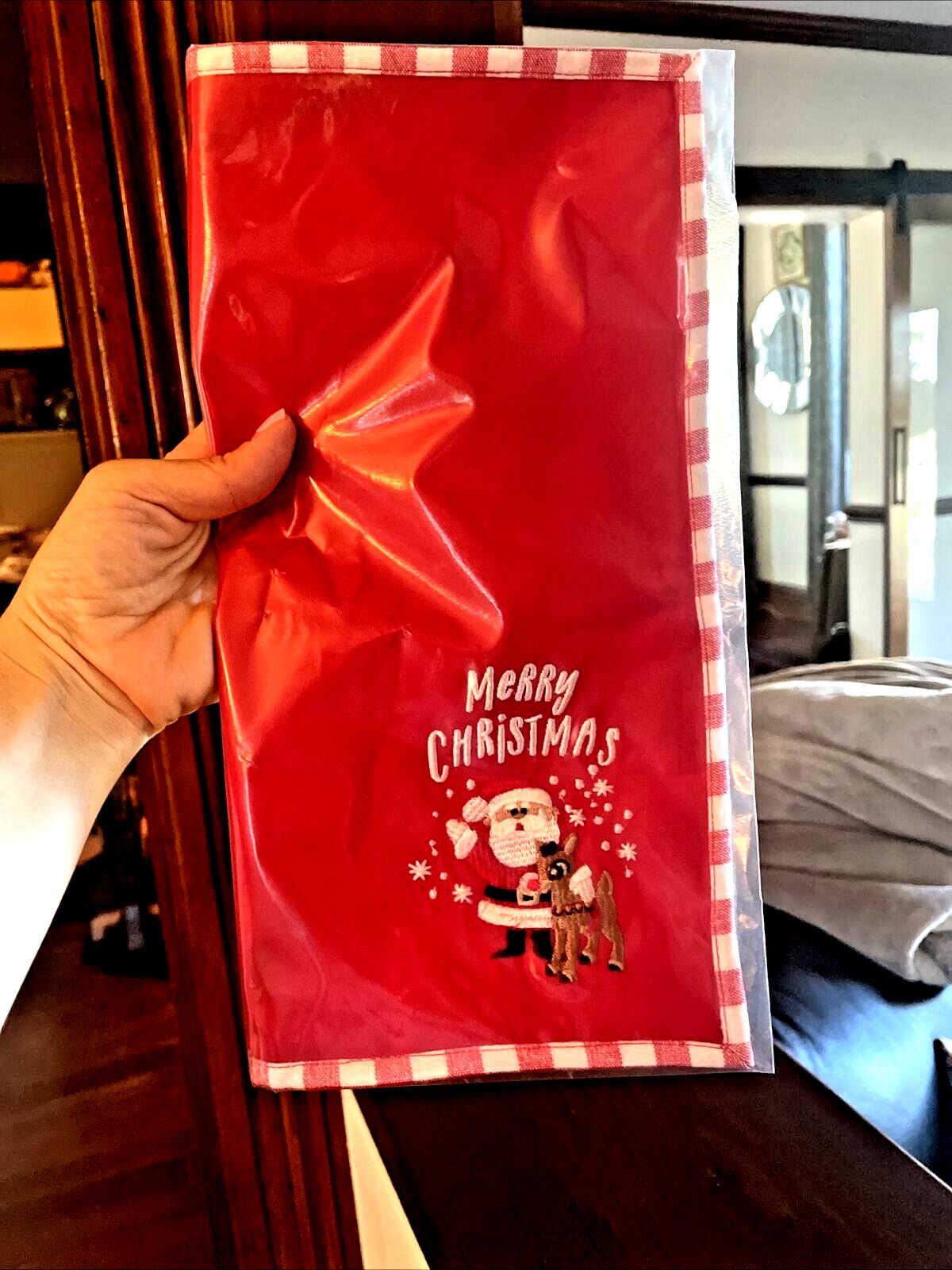 Pottery Barn holiday Rudolph Reindeer Napkin Holiday Christmas party Disney -