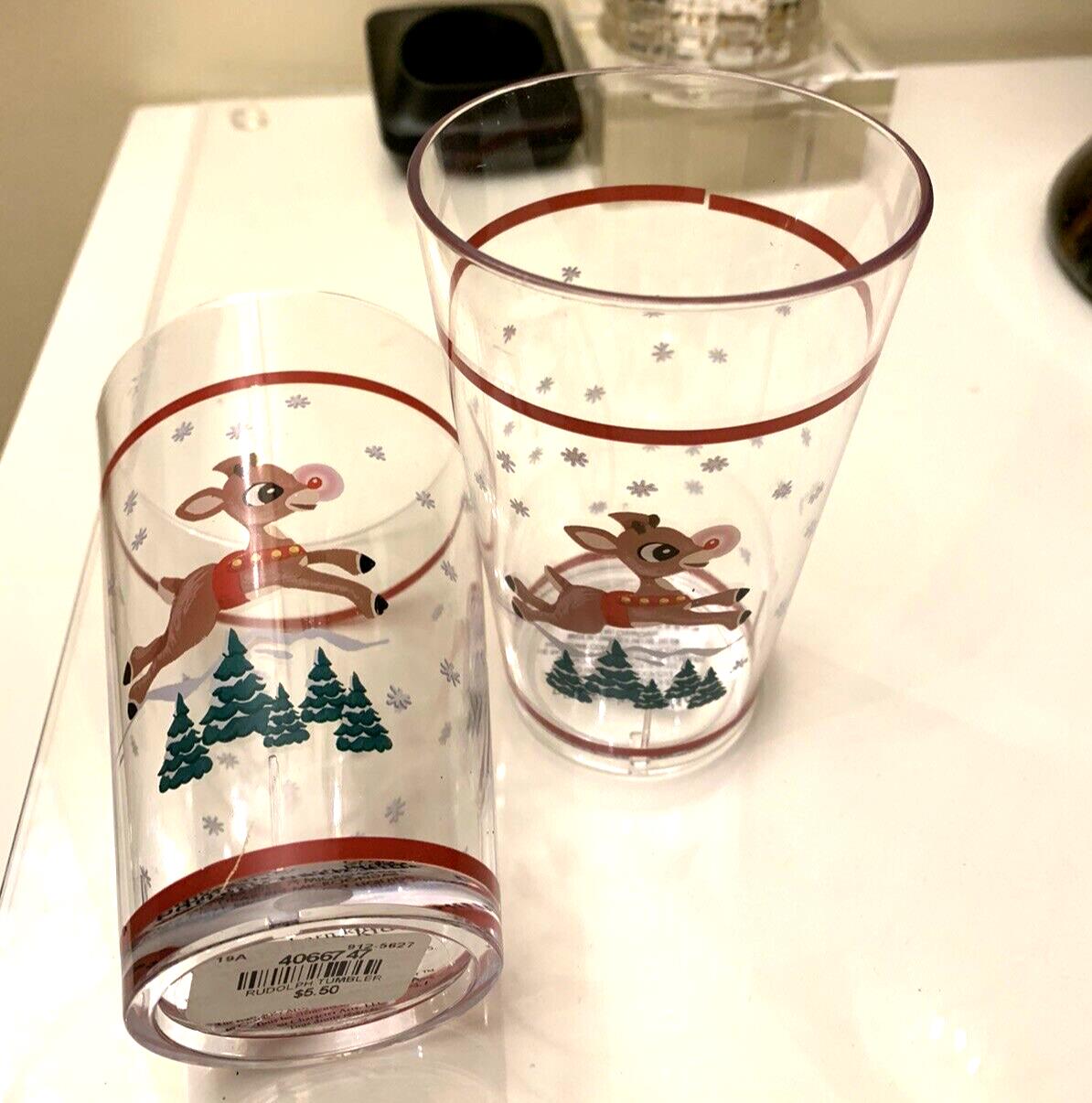 Pottery Barn Rudolph Reindeer Santa Christmas Tree holiday gift party SET 2 ]