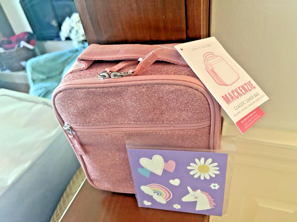 Pottery Barn school Disney LUNCH BOX bag Travel girl+Unicorn rainbow kid ??  [