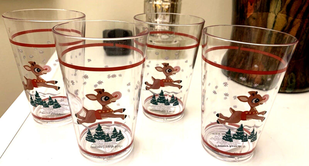 Pottery Barn Rudolph Reindeer Santa Christmas Tree holiday gift party SET 2 ]