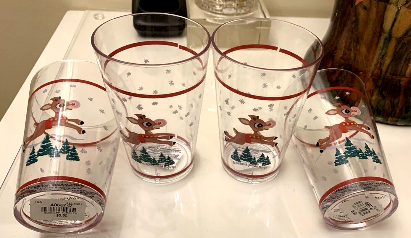 Pottery Barn Rudolph Reindeer Santa Christmas Tree holiday gift party SET 2 ]