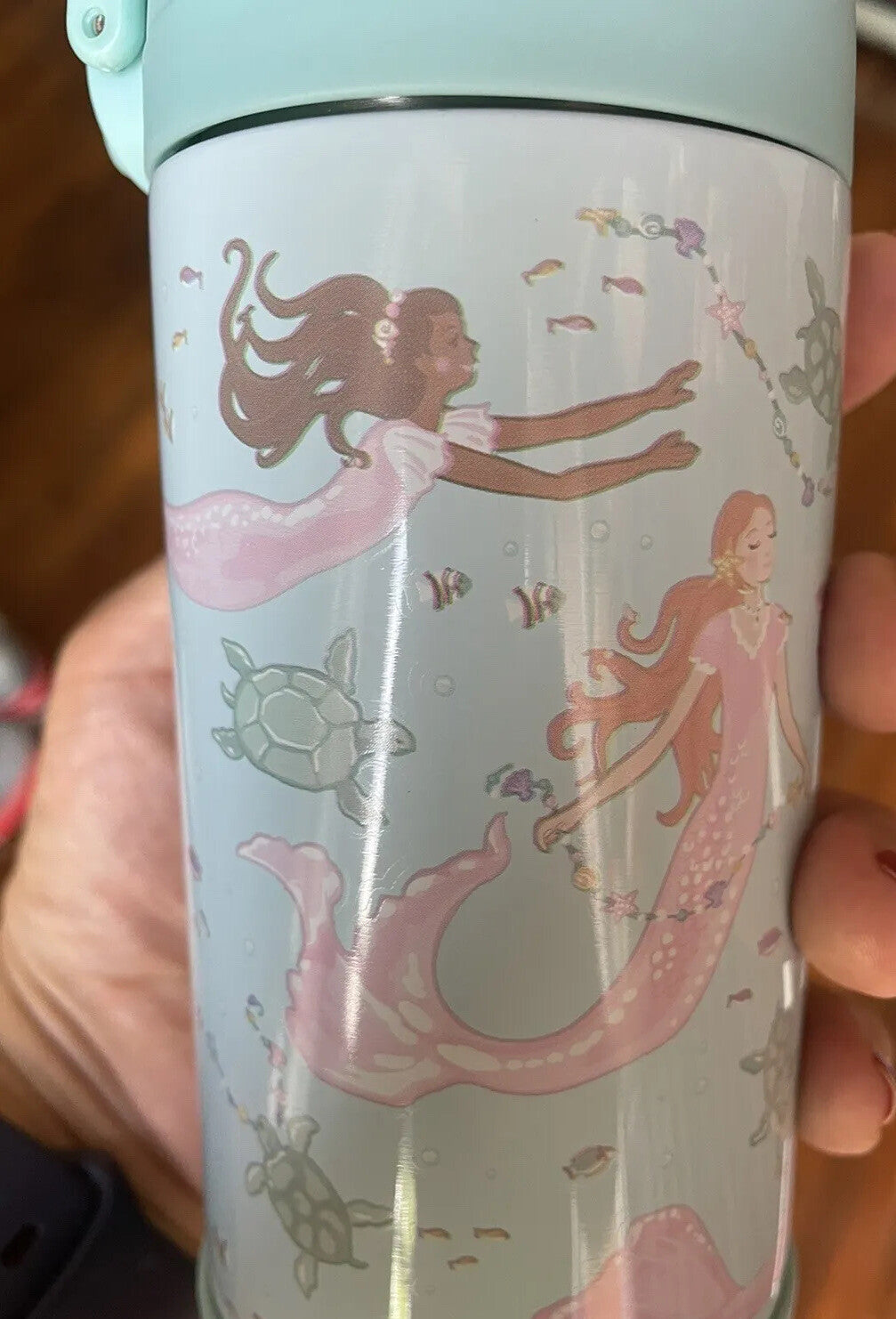 Pottery Barn School Disney holiday Mermaid Large WATER BOTTLE party Travel girl