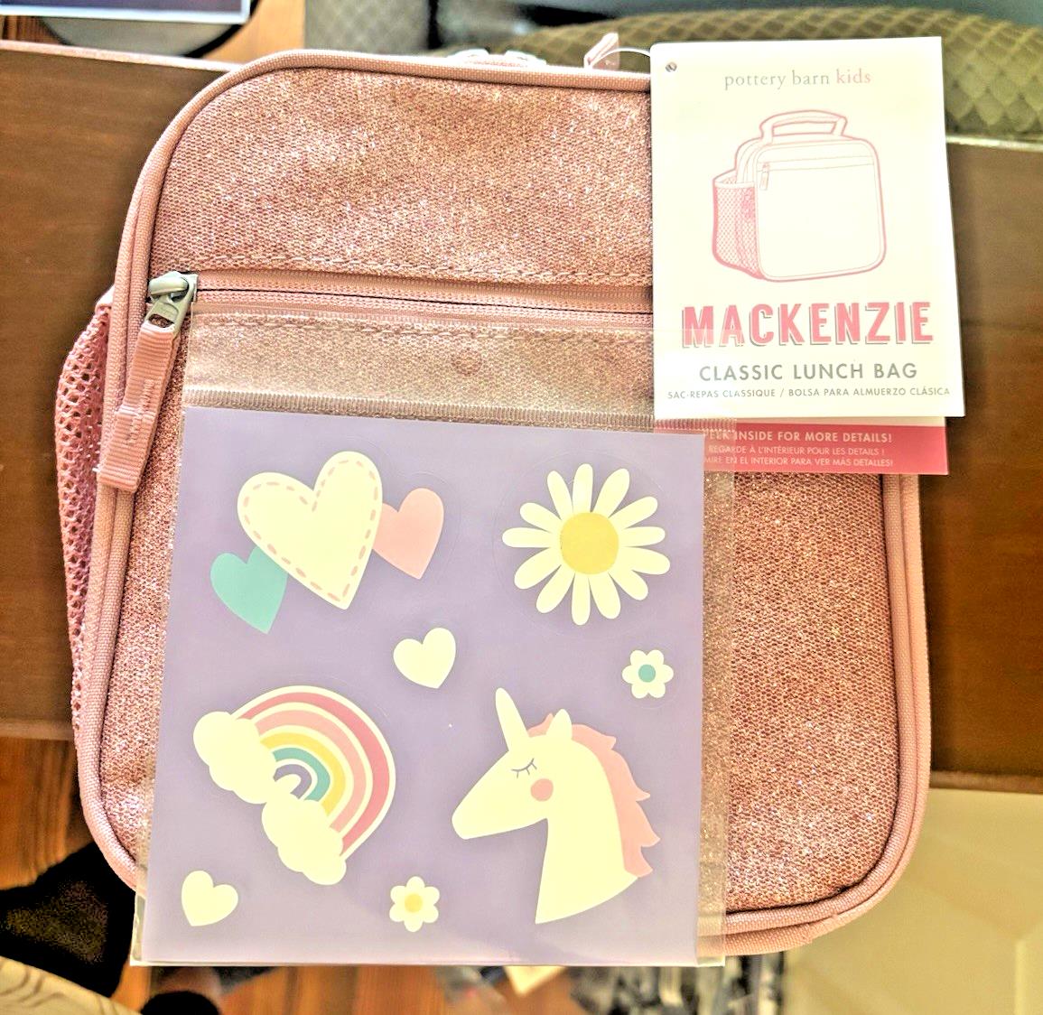 Pottery Barn school Disney LUNCH BOX bag Travel girl+Unicorn rainbow kid ??  [