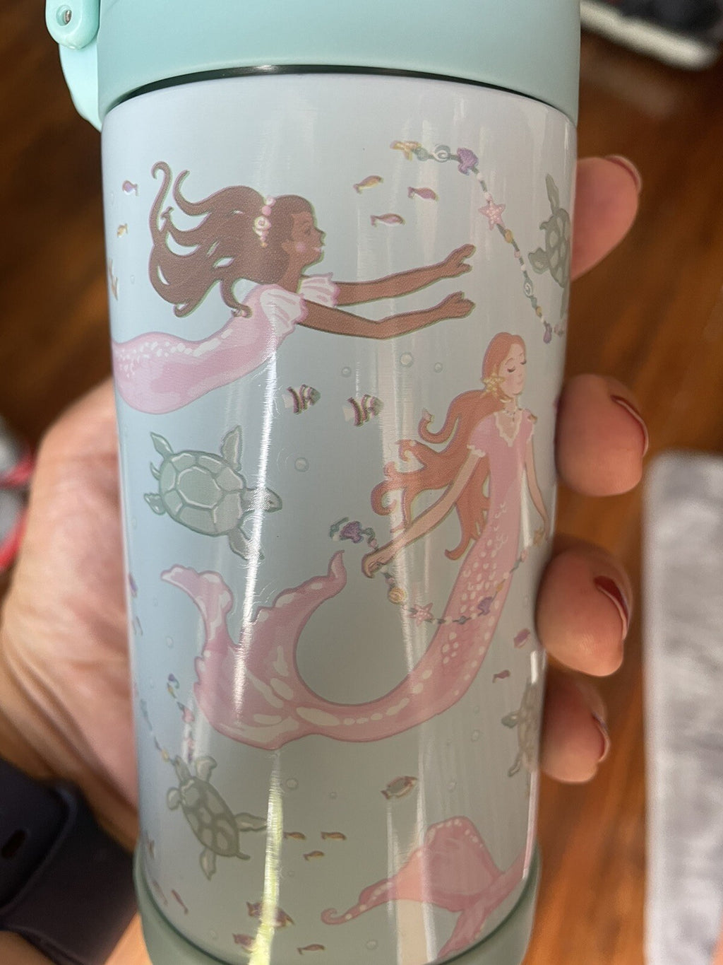 Pottery Barn School Disney holiday Mermaid Large WATER BOTTLE party Travel girl