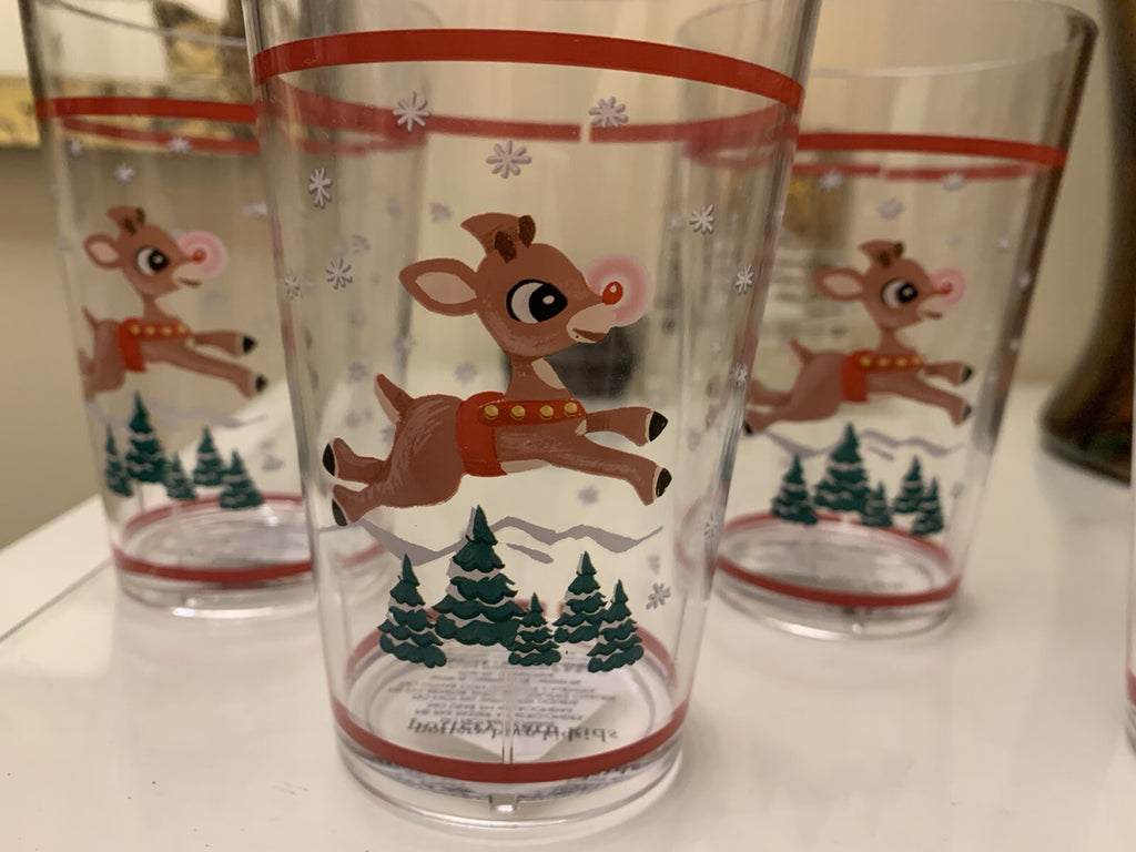 Pottery Barn Rudolph Reindeer Santa Christmas Tree holiday gift party SET 2 ]