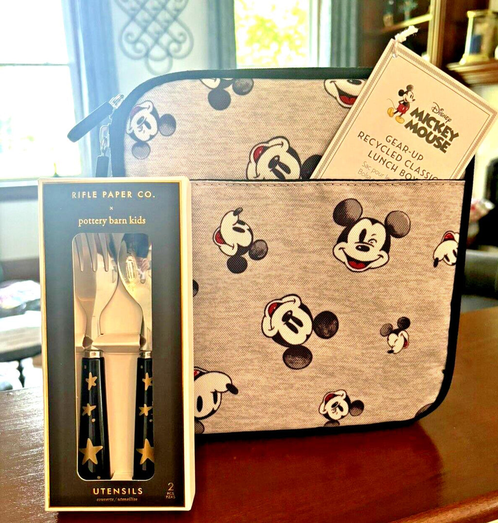 Pottery Barn School Disney Mickey Mouse LUNCH BOX BAG Star SET travel kids ??.