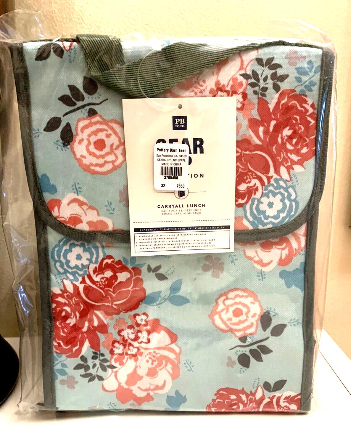 Pottery Barn School Disney LUNCH BOX BAG Garden Party flower floral teen gift .
