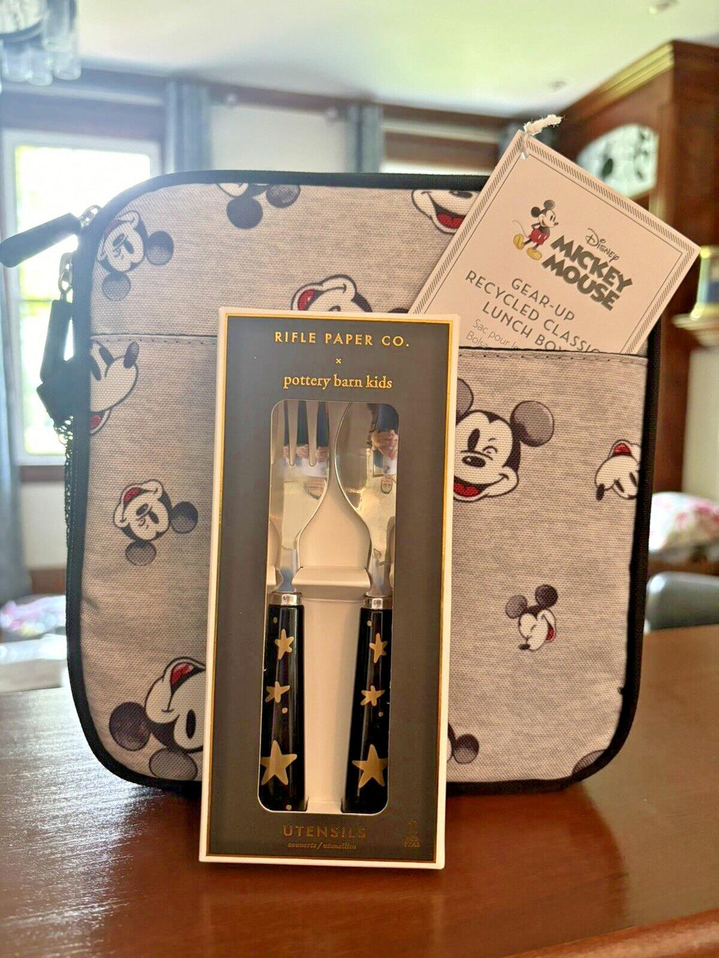 Pottery Barn School Disney Mickey Mouse LUNCH BOX BAG Star SET travel kids ??.