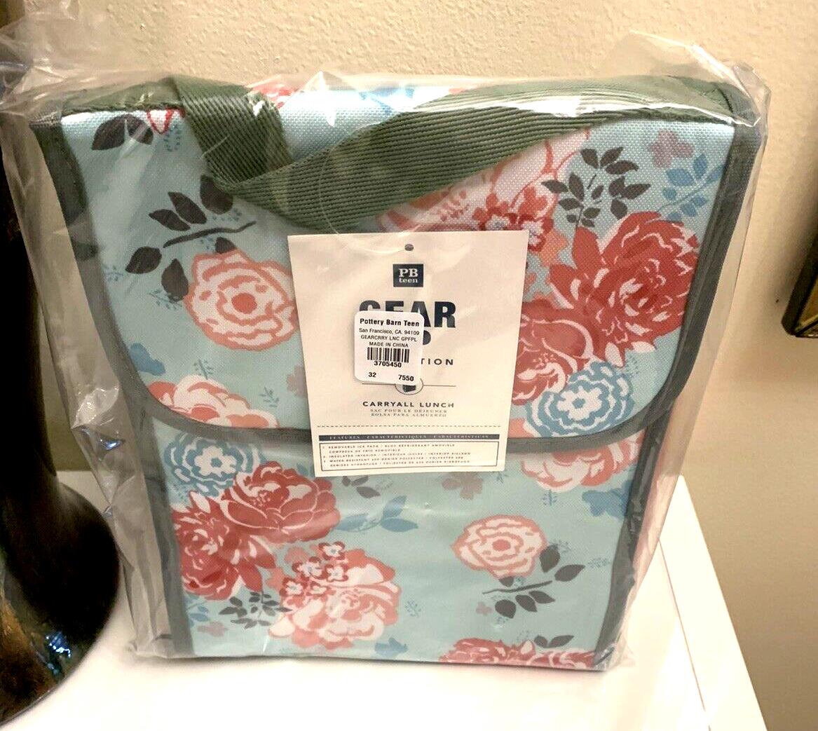 Pottery Barn School Disney LUNCH BOX BAG Garden Party flower floral teen gift .