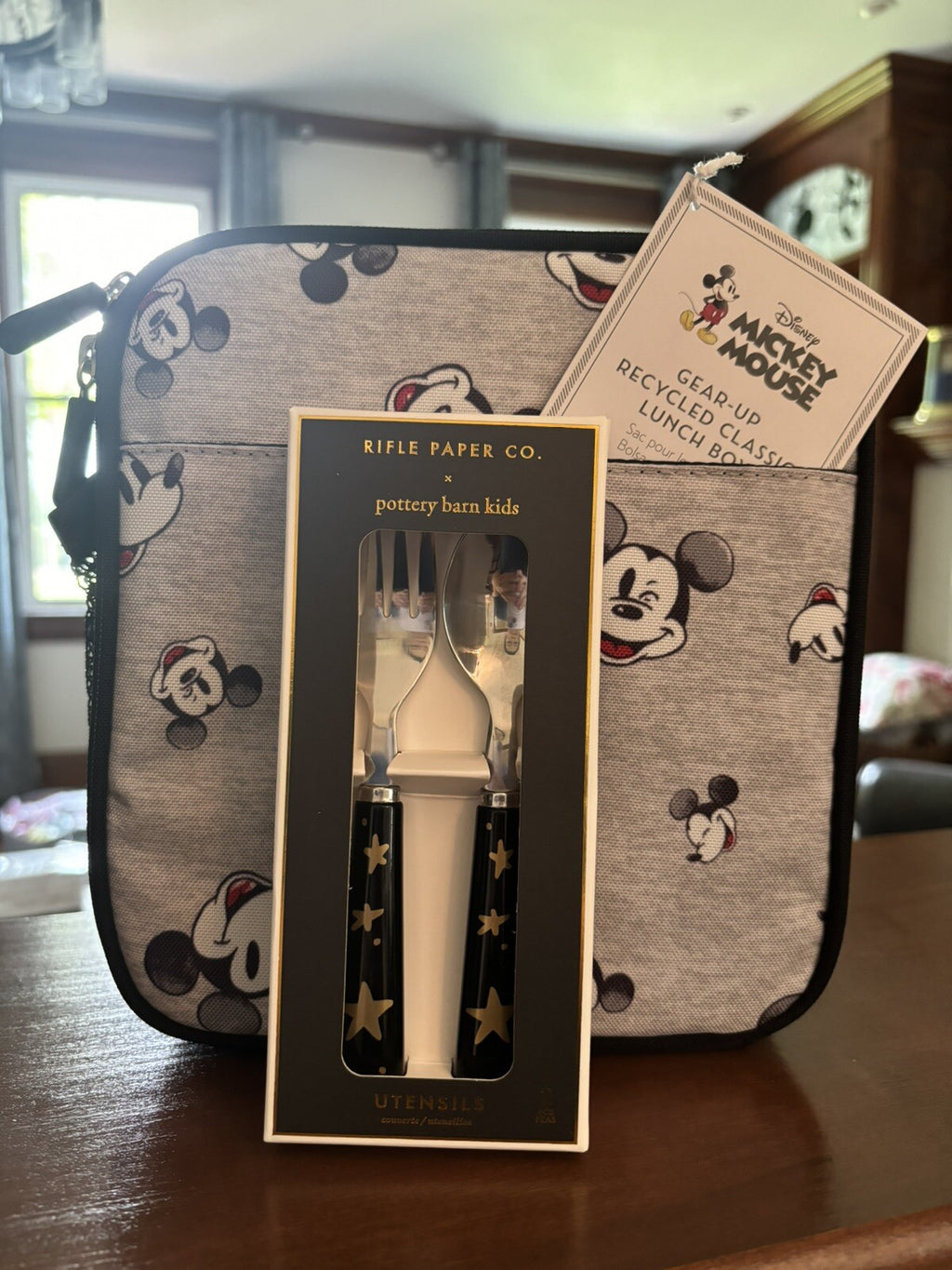 Pottery Barn School Disney Mickey Mouse LUNCH BOX BAG Star SET travel kids ??.