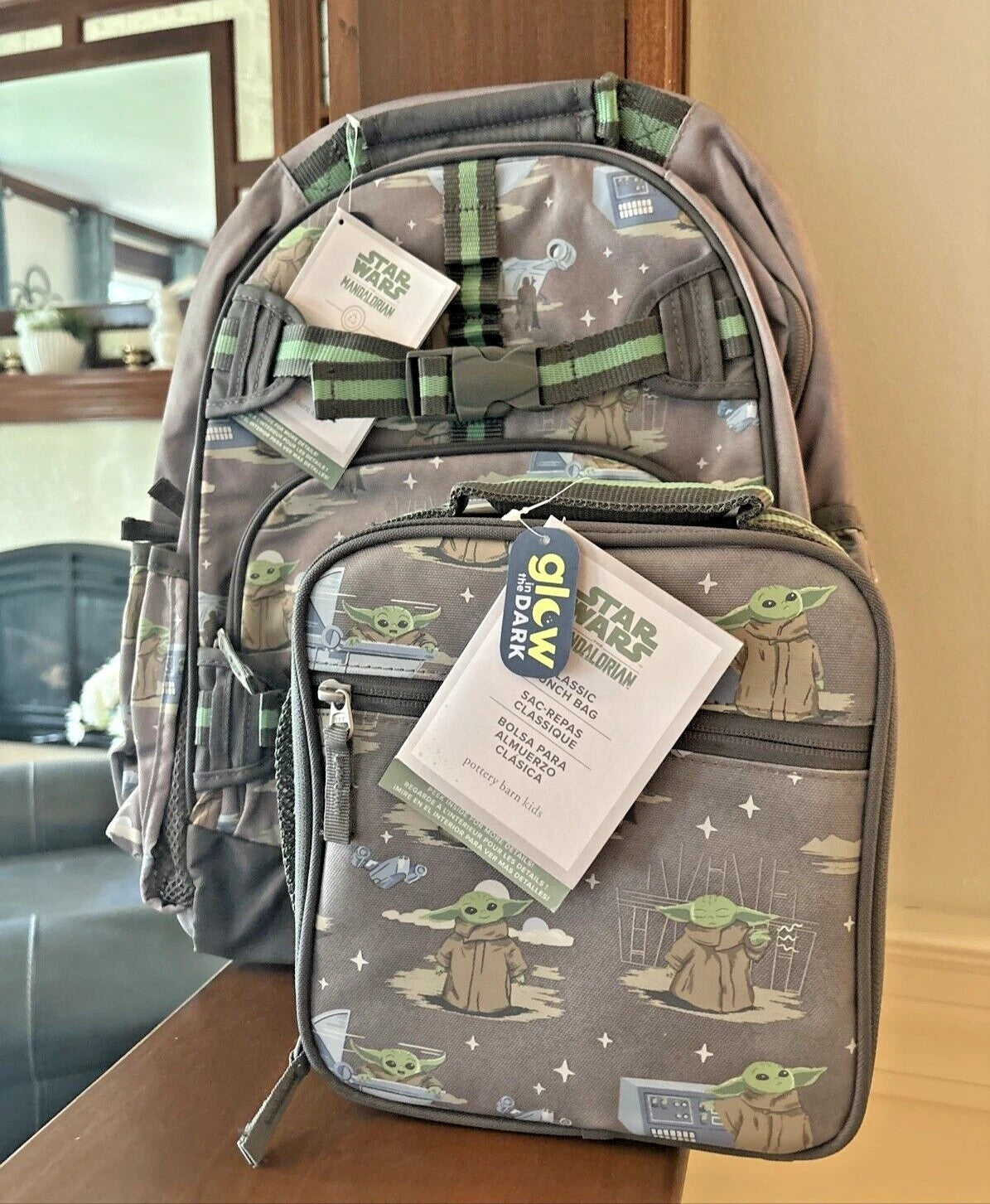 Pottery Barn kids School Disney Snoopy Star Wars BACKPACK LUNCH WATER travel `