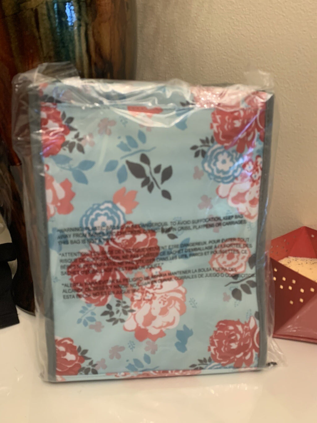 Pottery Barn School Disney LUNCH BOX BAG Garden Party flower floral teen gift .