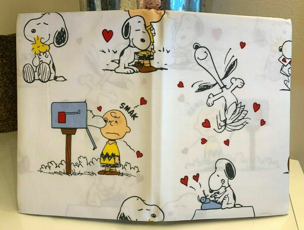Snoopy Pottery Barn Holiday Birthday Peanuts TWIN Sheet set heart disney  ]