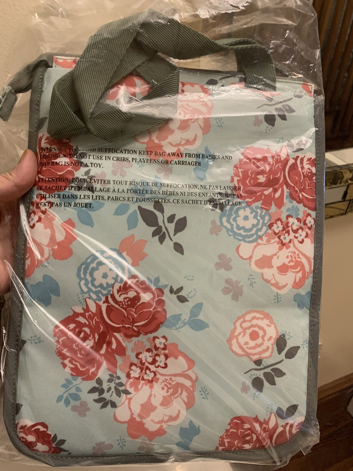 Pottery Barn School Disney LUNCH BOX BAG Garden Party flower floral teen gift .