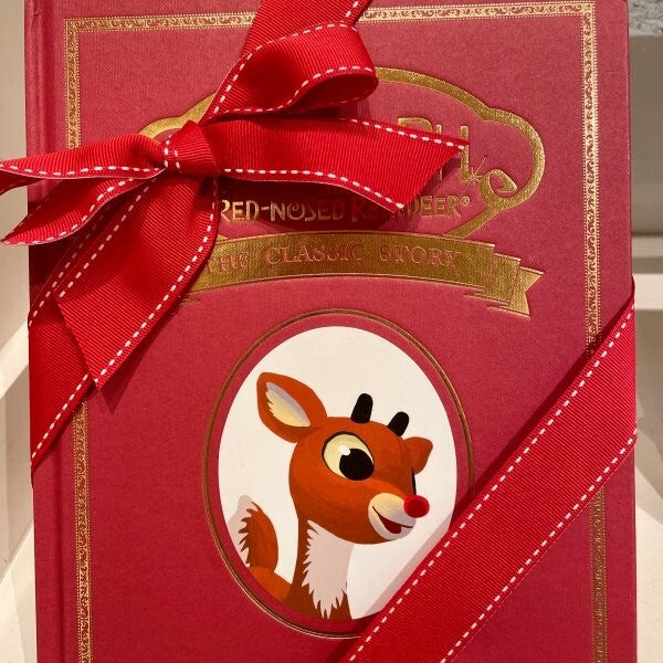 Disney Pottery Barn kid 50TH Rudolph Reindeer Christmas book holiday gift toy '