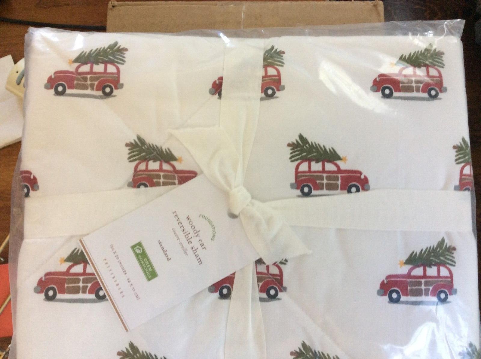 Pottery Barn PILLOW Cover Sham Car Holiday Disney gift party elf school Woody n