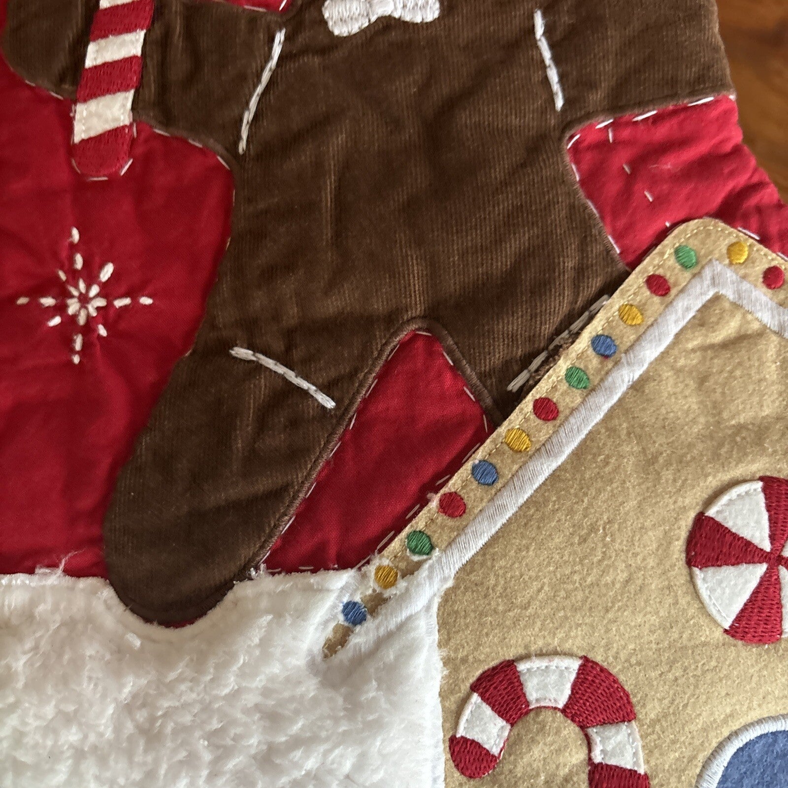 Pottery Barn Holiday Christmas stocking Gingerbread Candy Cane gift Plaid kid