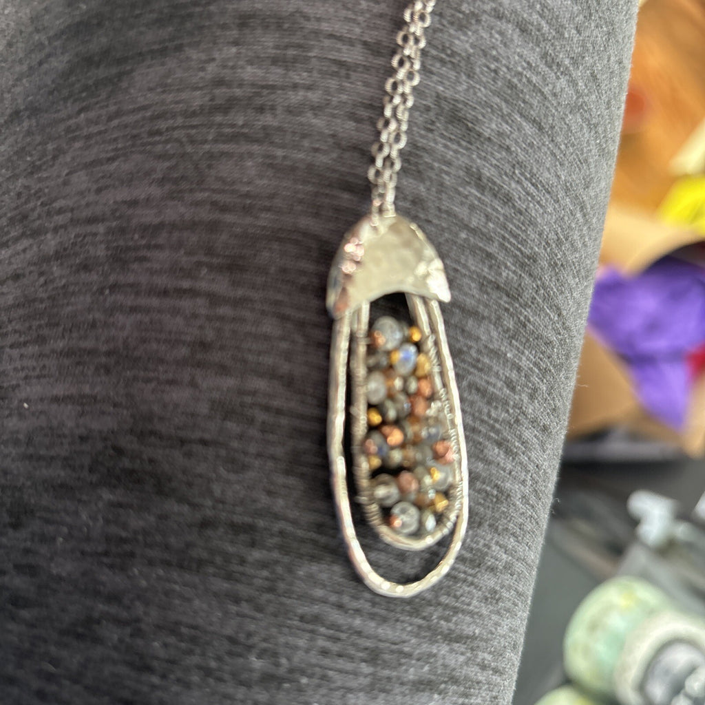 Garnet hill Necklace Jewelry Sterling Birthday GIFT gem silver holiday mom  $300