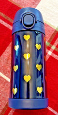 Pottery Barn School Disney Lunch WATER BOTTLE glitter Travel rainbow gold gift n